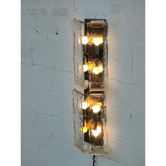 Sconce with Four Glasses by Carlo Nason for Mazzega, 1970s For Sale - Image 8 of 14