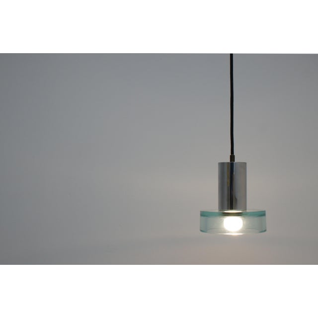 Metal Ceiling Lamp from the 1960s attributed to Flavio Poli for Seguso Murano For Sale - Image 7 of 7