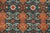 Shabby Chic 1990's Pak-Persian Teal/Orange Wool Rug - 6'3'' X 9'3'' For Sale - Image 4 of 9