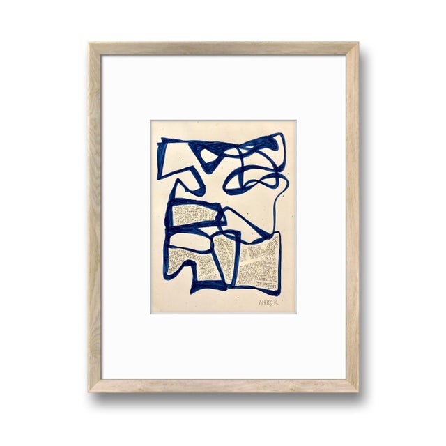 Contemporary Abstract Mixed Media Artwork on Paper by CL Auker For Sale - Image 4 of 5