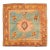 Square Antique Oushak Rug - 3'8" x 4'2" For Sale