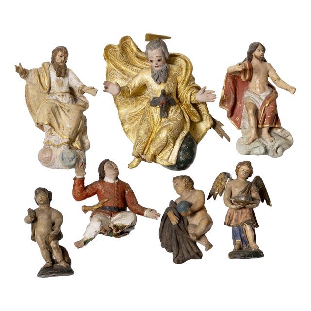 Nativity Scene Figures, 18th Century, Set of 7 For Sale