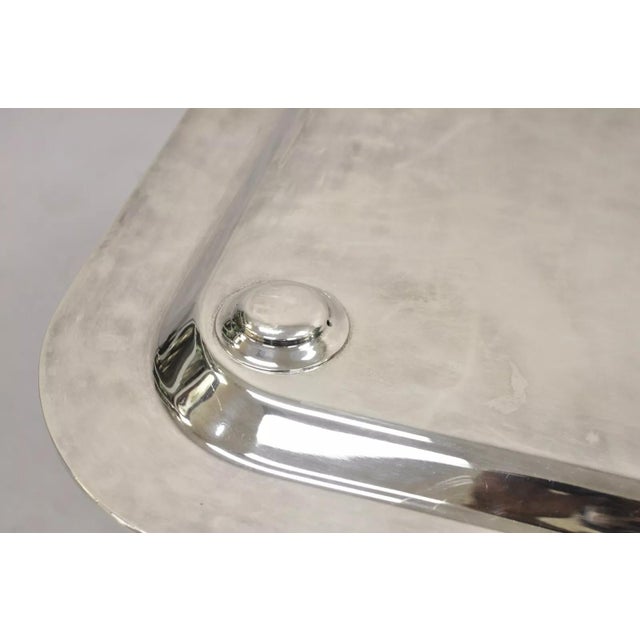 Vintage Devon Argentina Large English Regency Silver Plated Serving Platter Tray For Sale - Image 11 of 12