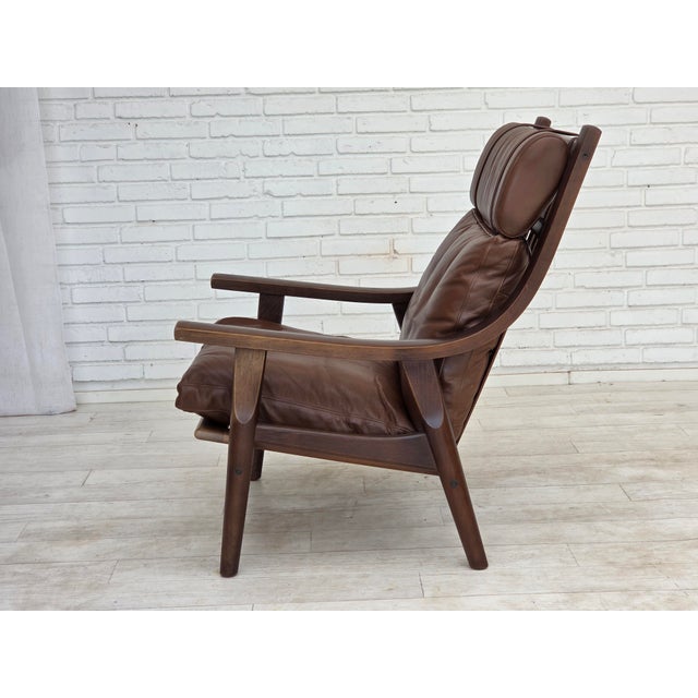 Danish Model GE530 Highback Lounge Chair by H.J. Wegner for Getama, 1970s For Sale - Image 17 of 18
