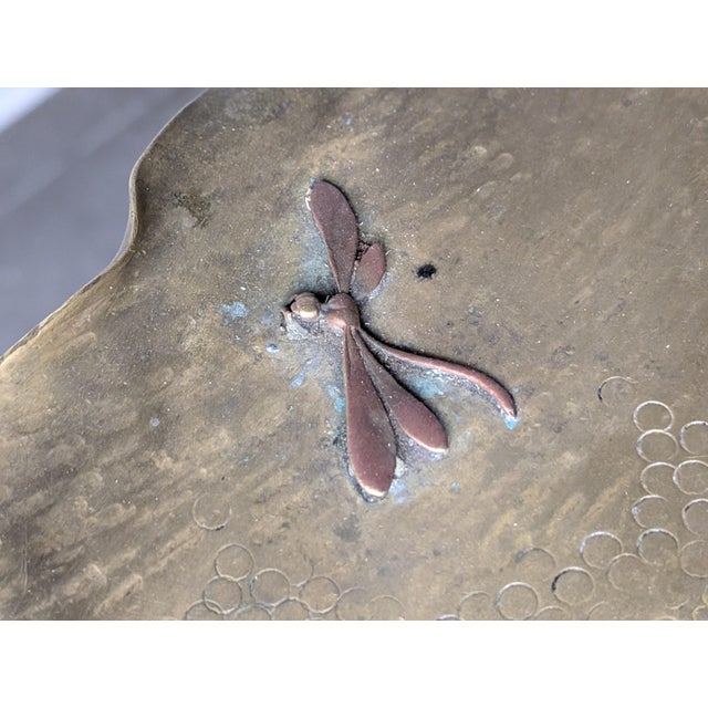 Art Nouveau Japanese Table Bronze and Brass with Dragonfly Motif, 1920s For Sale - Image 17 of 18