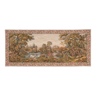 Riverside Landscape Loom Woven Tapestry - 122 X 287 Cm (4'0" X 9'5") - Requires Rod Size 6 For Sale