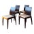 Vintage Sexy Back Wenge Finish Dining Chairs For Sale