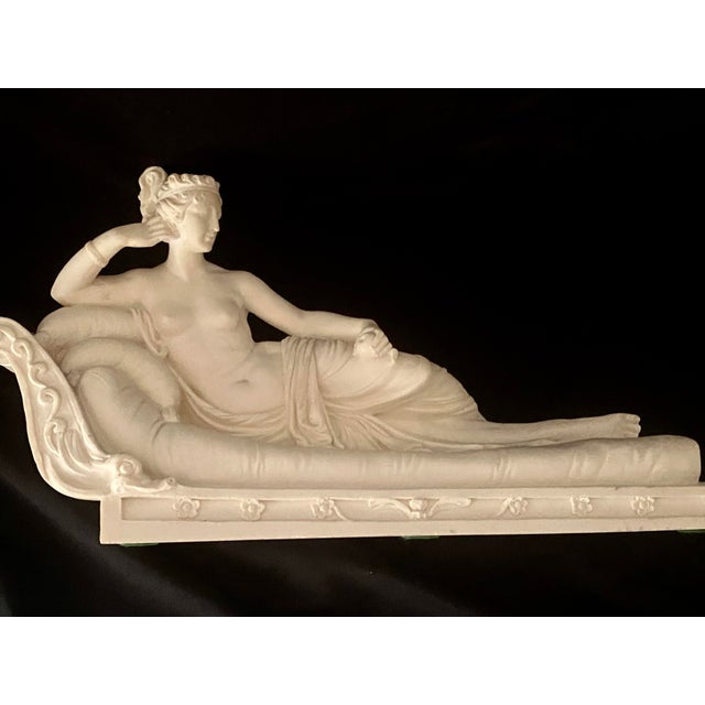 Sculpture Materials Mid 20th Century Sculpture by Amilcare Santini Depicts Pauline Bonaparte Borghese Sister of Napoleon Bonaparte. For Sale - Image 7 of 17