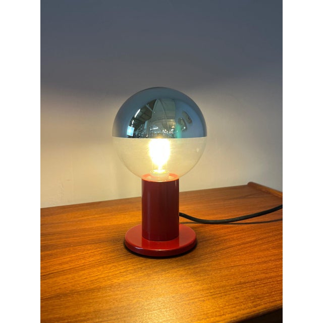 Red Big Globe Table Lamp by Motoko Ishii for Staff For Sale - Image 11 of 11