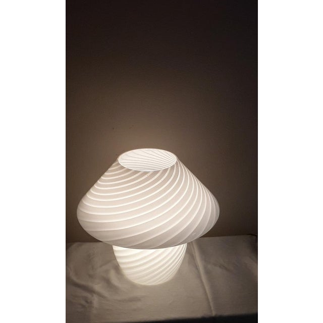 Large Vintage Italian Mushroom Table Lamp from Vetri Murano, 1970s For Sale - Image 3 of 8