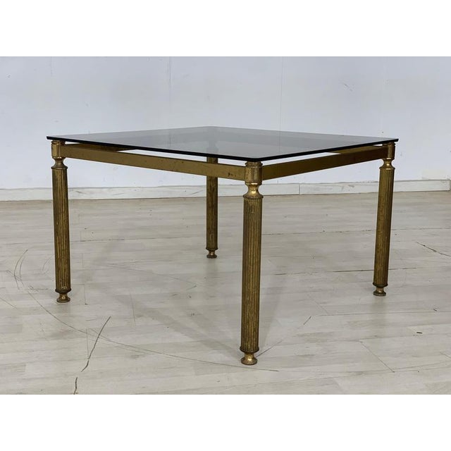 Vintage Brass and Glass Coffee Table For Sale - Image 5 of 8