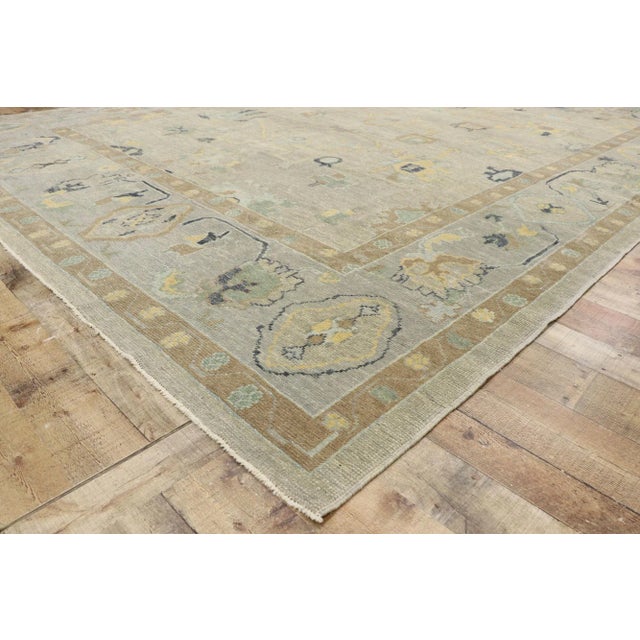Turkish Oushak Rug, 10'01 X 13'10 For Sale In Dallas - Image 6 of 9