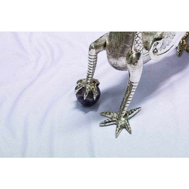 Embossed Silver Dragon with Scalloped Wings, in Very Good conditions. Designed from 2000 This piece has an attribution...