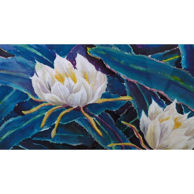 Nancy Denison "Untitled"Original Watercolor & Pastel Painting/Drawing of Flowers For Sale In Denver - Image 6 of 7