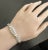 Stunning Natural Diamond 14k Solid White Gold Bracelet For Sale - Image 9 of 9