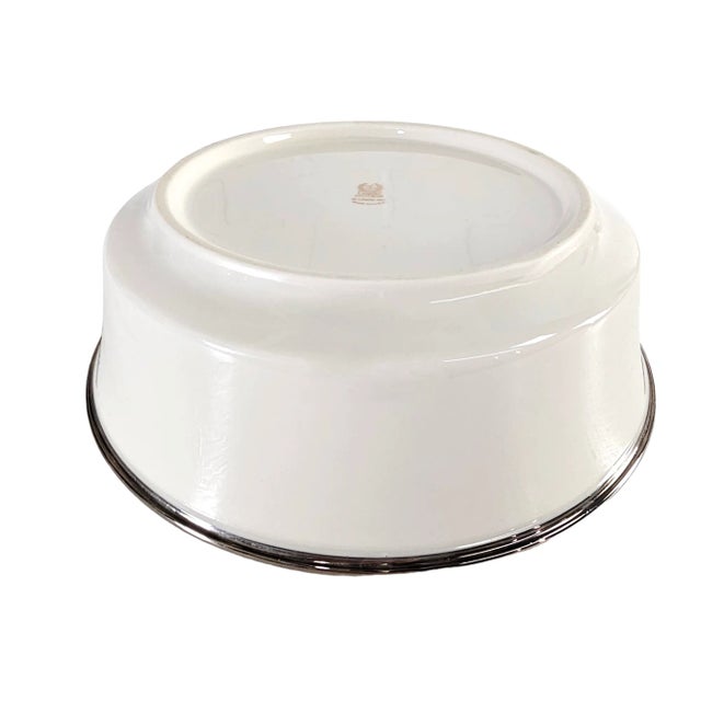 Lenox Solitaire Round Serving Bowl Fine China Platinum For Sale In San Francisco - Image 6 of 7