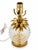 Vintage Hollywood Regency Pineapple Glass & Gilt Metal Table Lamp For Sale In Miami - Image 6 of 7
