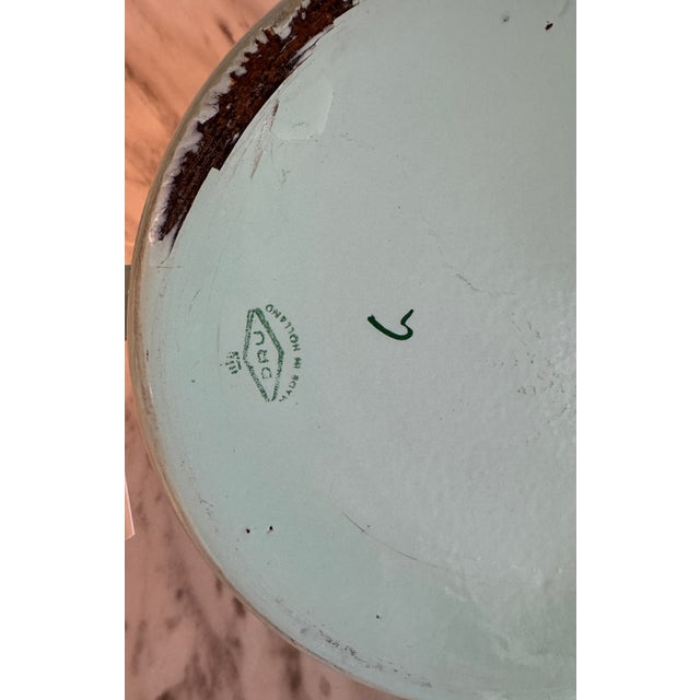 1940s Dutch Blue Floral Tea Kettle For Sale In Milwaukee - Image 6 of 7