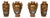 Set of Four Japanese Satsuma Earthenware Vases, Meiji–Taisho Period (1900-1920) For Sale