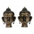 Brass Buddha Head Figurines; Bookends For Sale