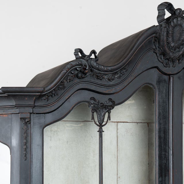 Early 20th Century Swedish Oak Vitrine Display Cabinet Bookcase For Sale - Image 4 of 12