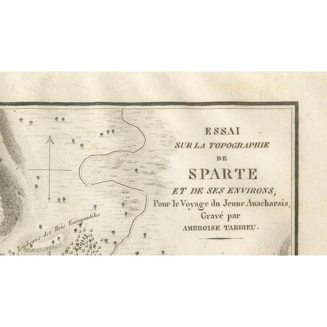 Early 19th Century Antique Map of Ancient Sparta and Its Surroundings from Tardieu, 1825 For Sale - Image 5 of 11