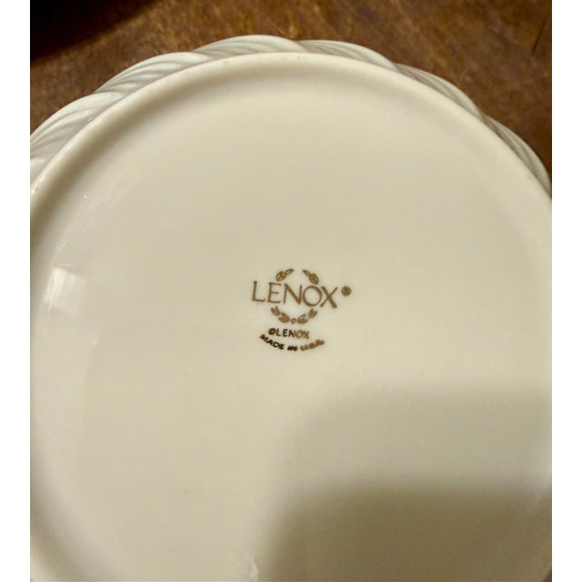 Ceramic Late 20th Century Lenox Richmond Collection Swirled Bowl For Sale - Image 7 of 12