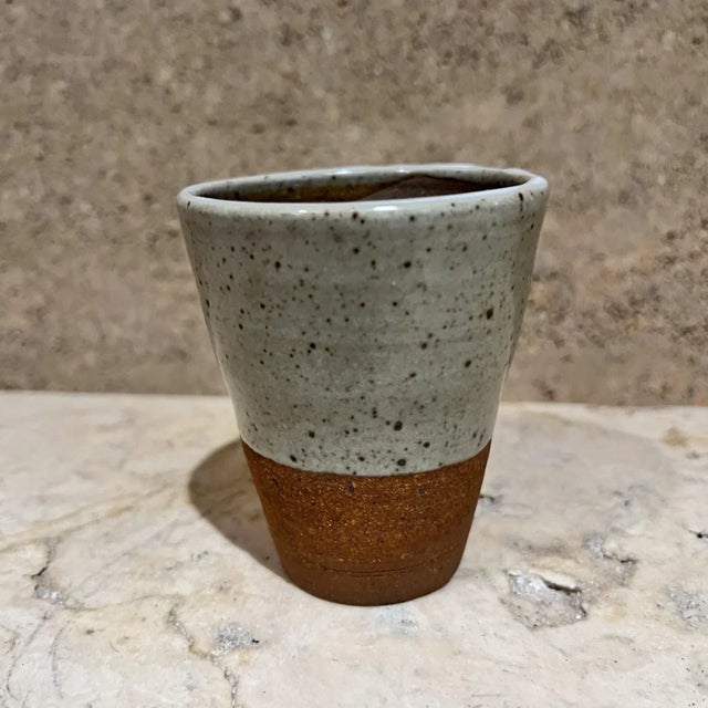 Japanese 1980s Ryoko Pottery Sake Cup Japanese Studio Art For Sale - Image 3 of 12