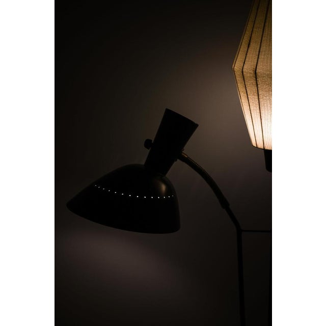 1950s Floor Lamp with Black Lacquered Metal Structure from Hans Bergström, 1950s For Sale - Image 5 of 7