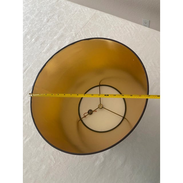 Stiffel Stiffel Burgundy Leather Lamp Shade "Mint" Condition Vintage For Sale - Image 4 of 12