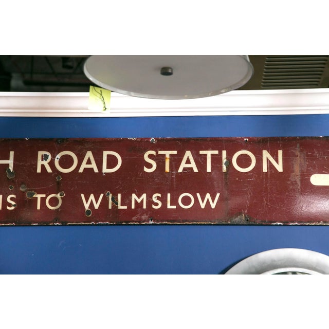 Antique English Railway Sign For Sale - Image 4 of 6