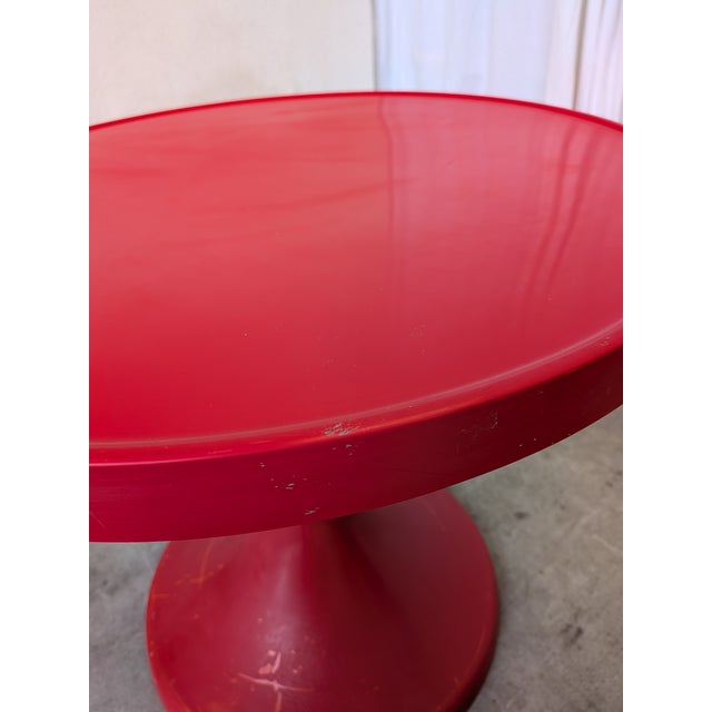 Vintage Red Tulip Table by Meblo Yugoslavia, 1960s For Sale - Image 12 of 15