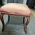 19th Century French Stool in Pink/Red Fabric For Sale - Image 9 of 12