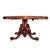 Victorian Burl Walnut Pedestal Table 1850 Victorian pedestal table featuring a serpentine shaped oval top veneered in...