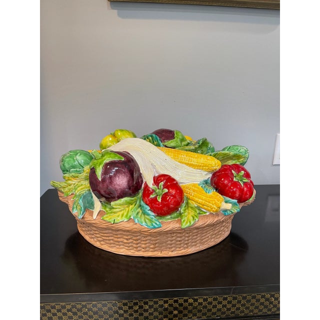 1950s Vintage Large Italian Made Ceramic Centerpiece For Sale - Image 5 of 7