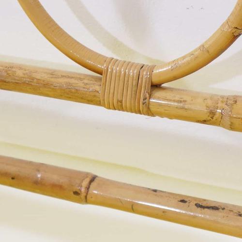 Woven Bamboo Headboard with Arch and Circle Pattern For Sale - Image 4 of 7