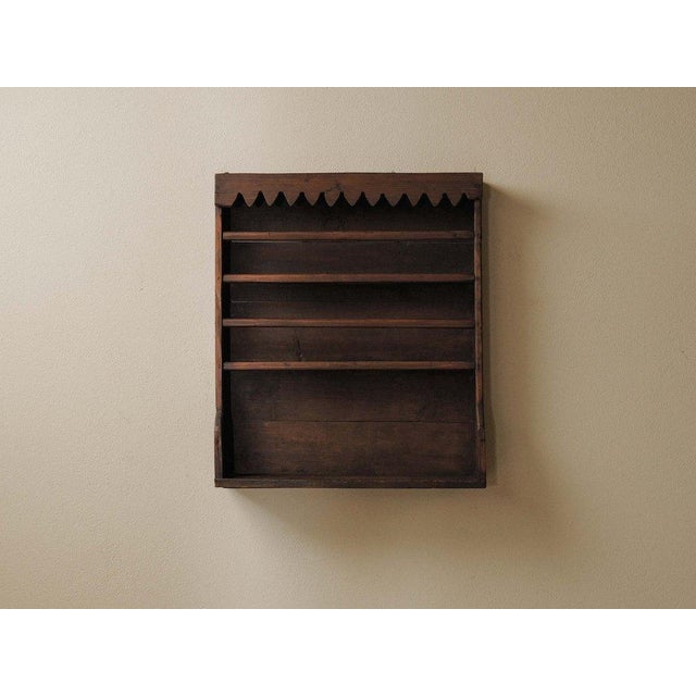Antique French Folk Art Wall Shelf in Wood, 1900 For Sale - Image 11 of 12