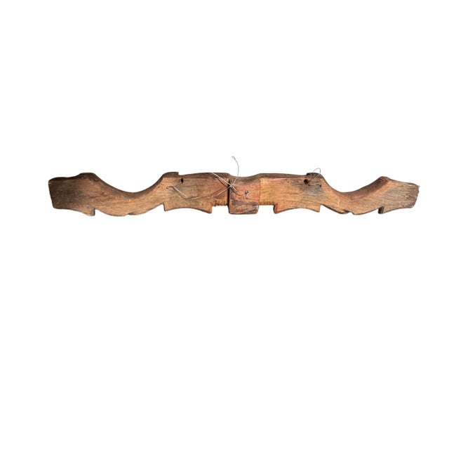A rustic antique wooden double yoke Oxen originally used as a working farm implement. Hand-carved from solid wood . The...