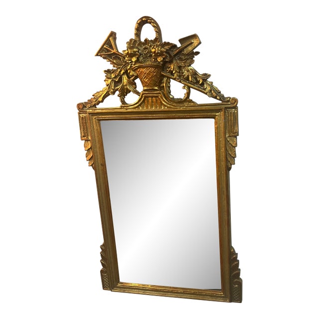 1980s Gold Gilded Napoleon Mirror For Sale