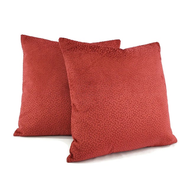 From Brunschwig and Fils is LA PANTHERE VELVET in the color Red velvet pillow cover. This pillow features soft raised...