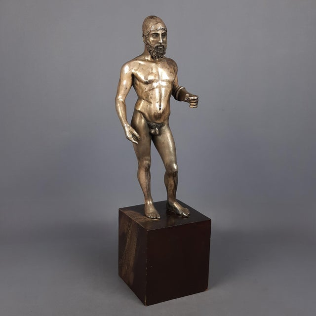 Vintage Riace Bronze Statue, 1970s For Sale - Image 11 of 11