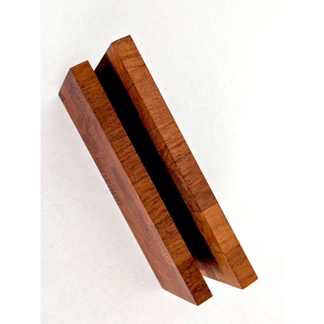 Vintage Staved Danish Teak Wood Letter Holder For Sale - Image 10 of 11