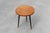 Metal Mid‑Century Tripod Side Table with Black Tapered Legs and Brass Feet, Italy, 1950s For Sale - Image 7 of 11