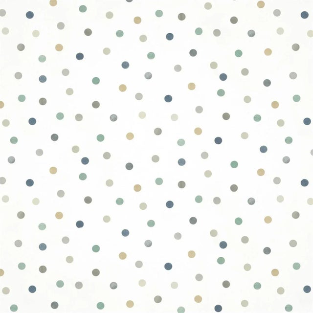 Harlequin Bon Bon Wallpaper in Gilver/Duck Egg/Denim - a Sample For Sale