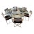 1960s Mid Century Modern Robert Kjer Jakobsen Chrome Dining Set of 8 For Sale
