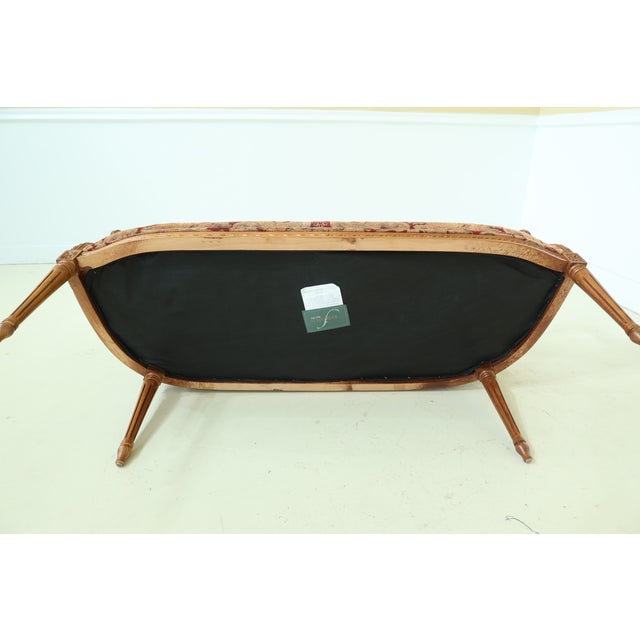 Fairfield Cane Back Upholstered Seat French Settee Chairish