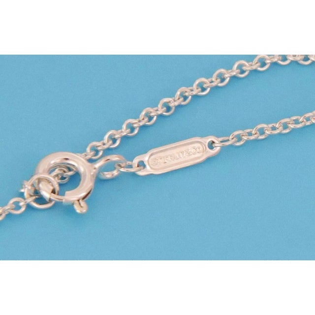 Metal Tiffany & Co. Return to Splash Enamel Sterling Oval Pendant Bead Chain 30" For Sale - Image 7 of 7