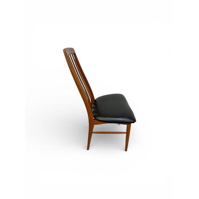 Black Mid-Century Danish Modern Koefoed "Eva" Teak Dining Chairs - Set of 6 For Sale - Image 8 of 10