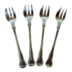 Vintage Silver Christofle Serving Forks, S/4