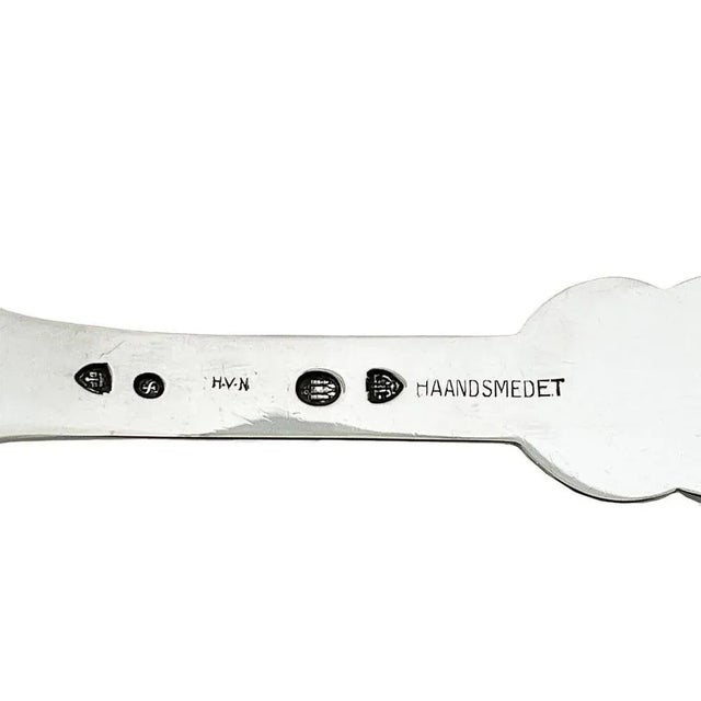 Danish Silver Serving Spoon, 1932 For Sale - Image 3 of 7